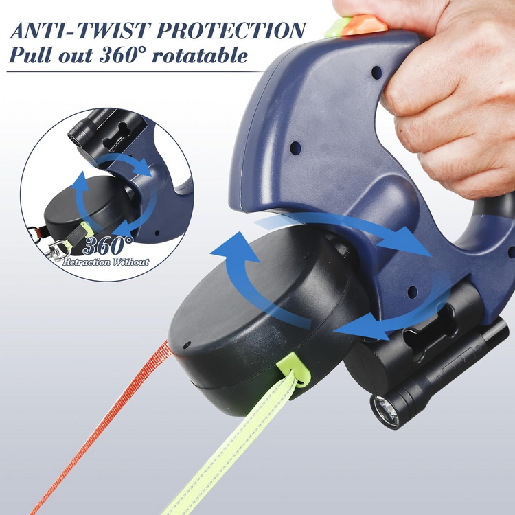 Dual Dog Retractable Leash – 360° Tangle-Free
