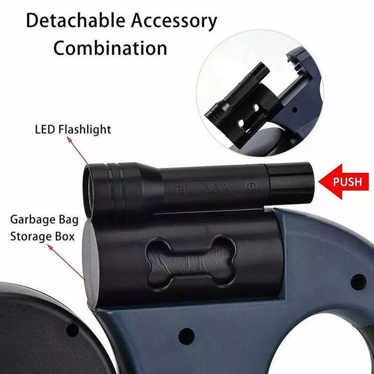 Dual Dog Retractable Leash – 360° Tangle-Free