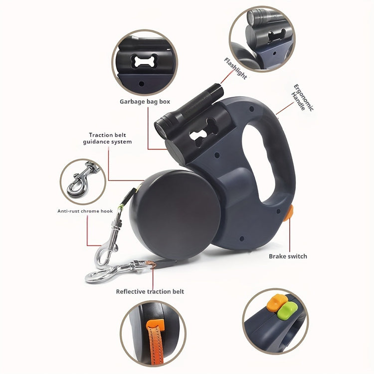2 In 1 Pet Leash That Can Rotate 360 ° And Stretch Easy To