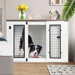 Furniture Style Wooden Dog Crate – Double Door Cabinet Design