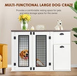 Furniture Style Wooden Dog Crate – Double Door Cabinet Design