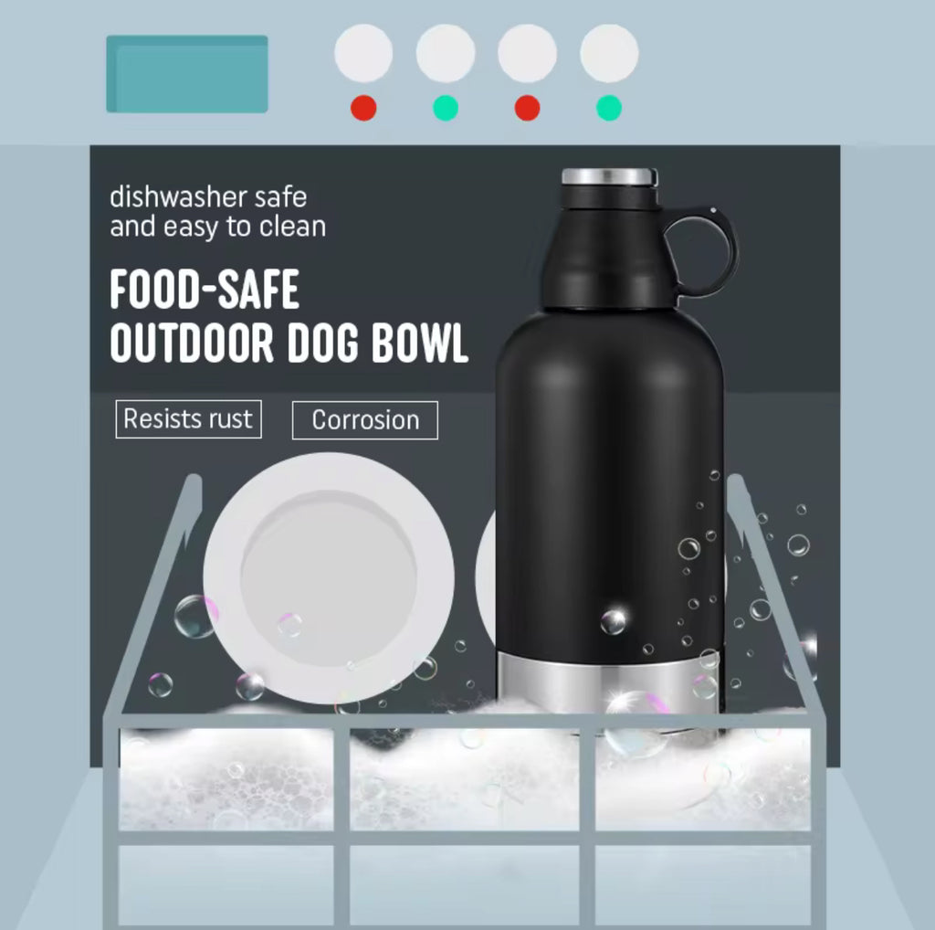 3-in-1 Portable 32oz Dog Insulated Water Bottle