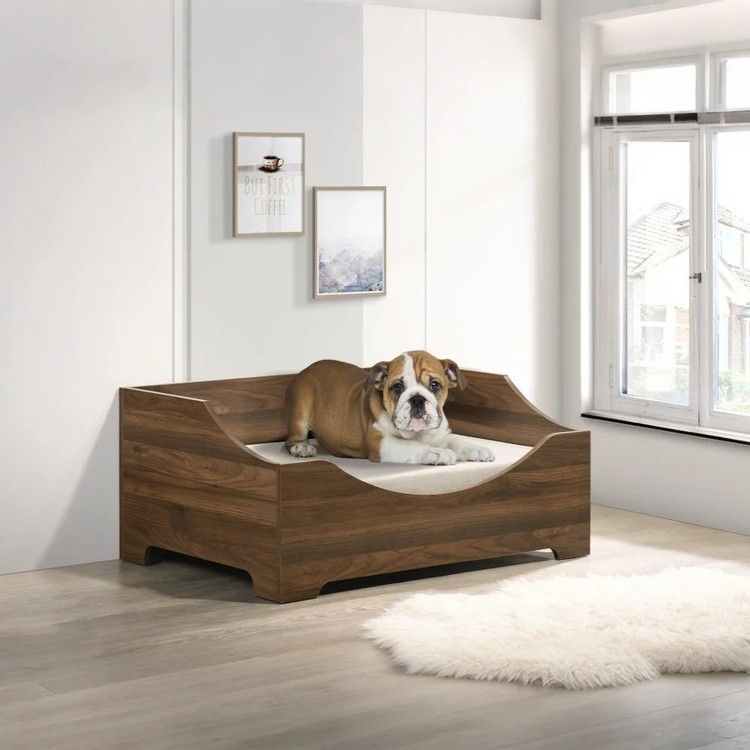 Gibson 36" Wooden Pet Bed with Cushion