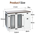 Furniture Style Wooden Dog Crate – Double Door Cabinet Design