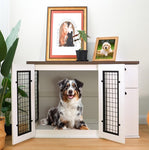 Furniture Style Wooden Dog Crate – Double Door Cabinet Design